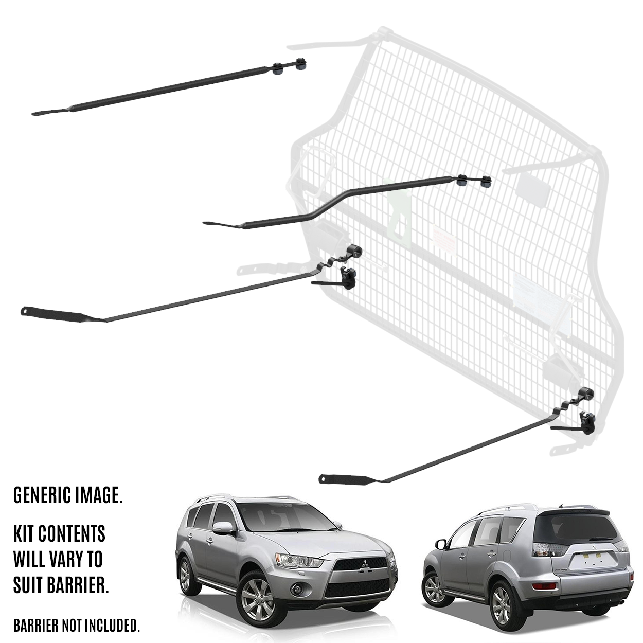 Cargo Barrier Front Position Kit Suits Mitsubishi Outlander 2006 to 2012