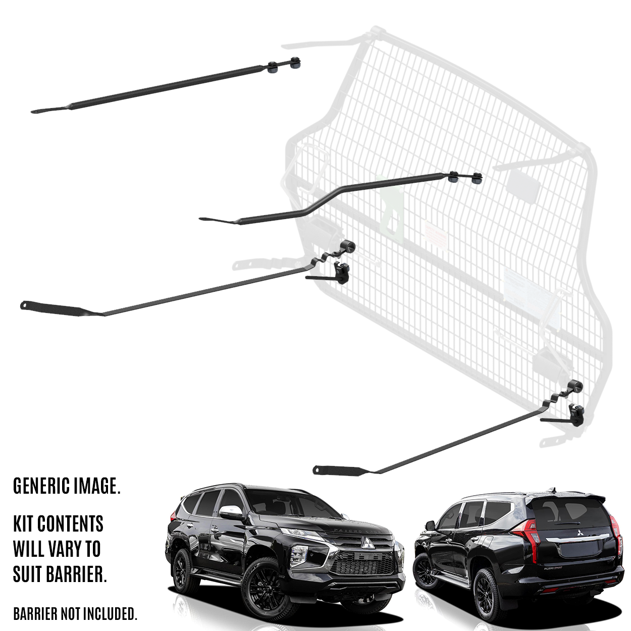 Cargo Barrier Front Position Kit Suits Mitsubishi Pajero Sport 2015 - On