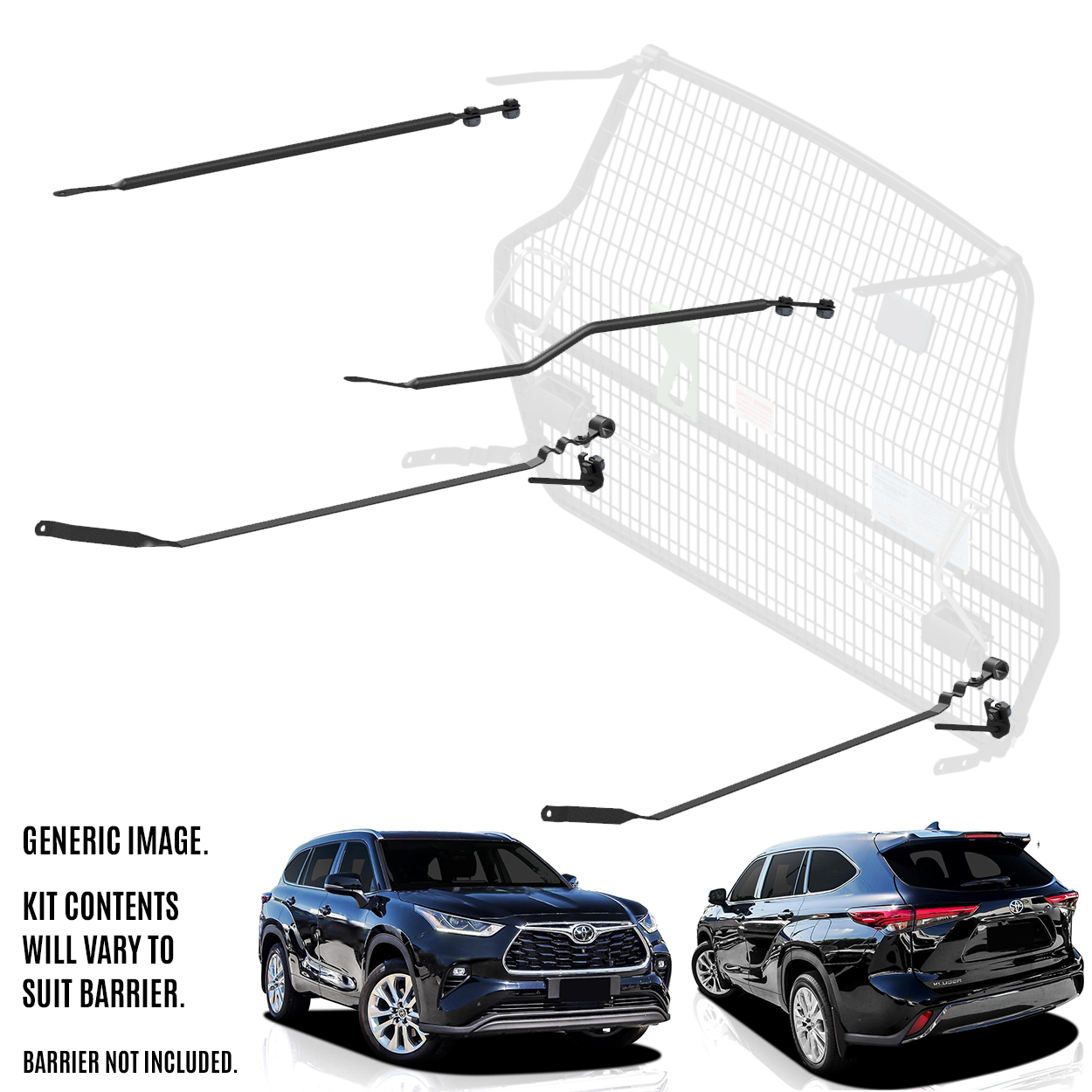 Cargo Barrier Front Position Kit Suits Toyota Kluger 2021 - On