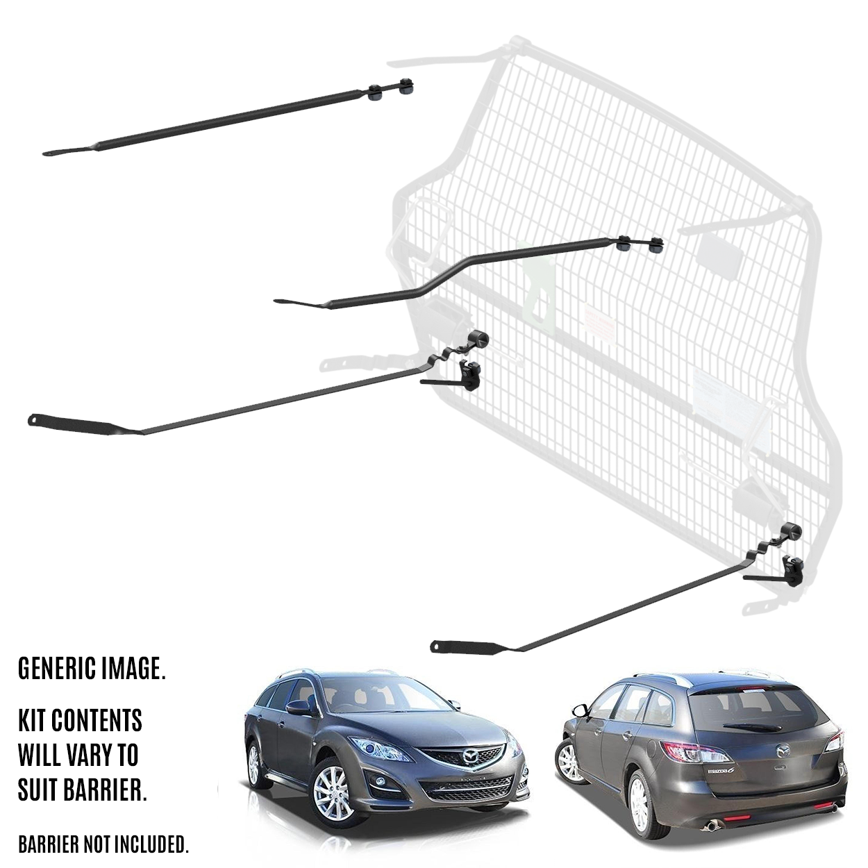 Cargo Barrier Front Position Kit Suits Mazda 6 2008 to 2012