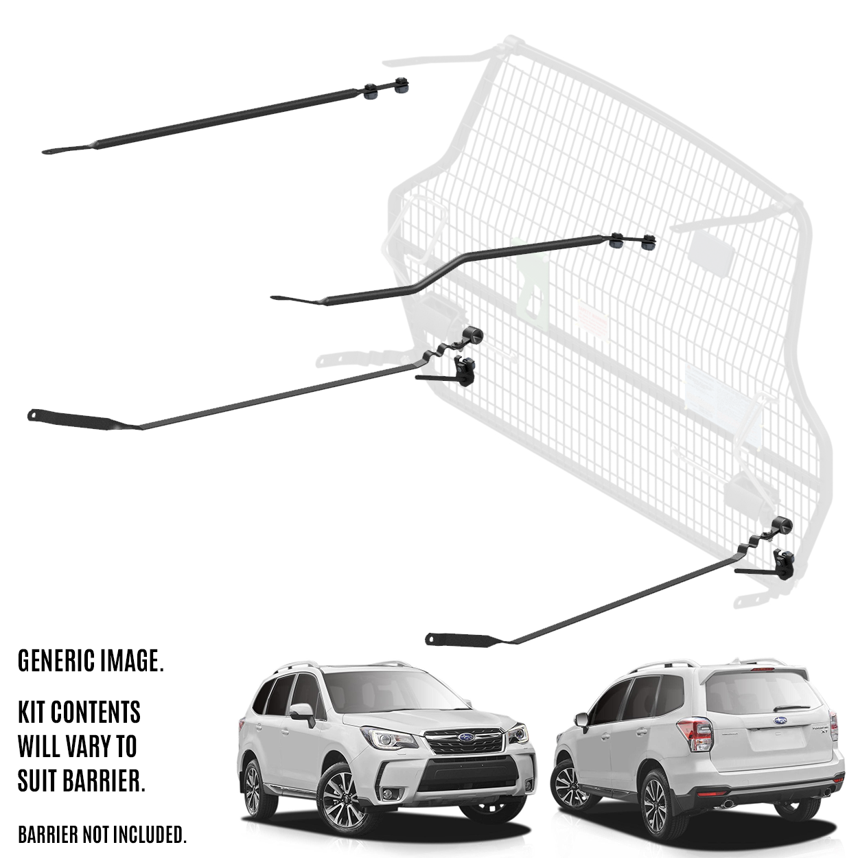 Cargo Barrier Front Position Kit Suits Subaru Forester 2013 to 2018